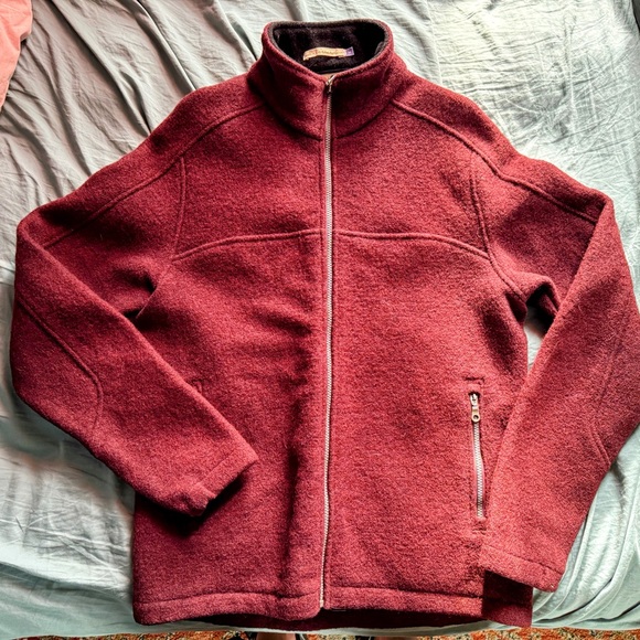 Ibex Maroon Wool Jacket - Picture 1 of 9